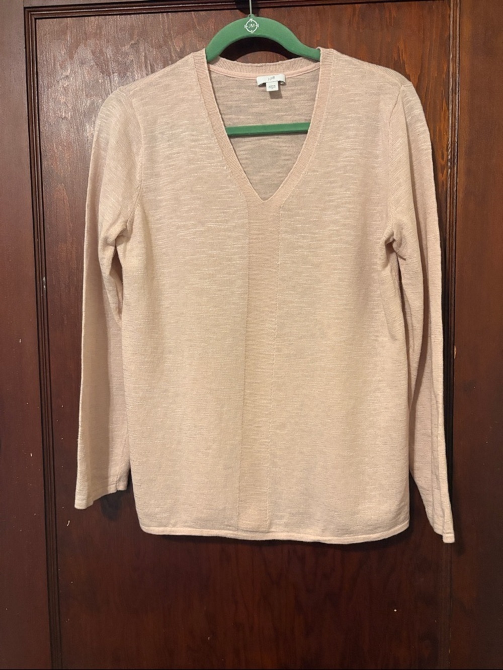 J. Jill Dusty Pink V-Neck Lightweight Knit Sweater